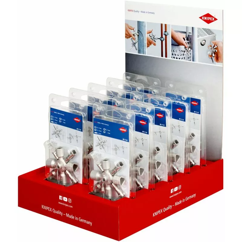 00 18 01 V28 - Expositor sobremesa con 10 llaves universales TwinKey® 00 11 01 - Knipex barato