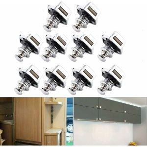 10 botones metálicos para puerta de caravana