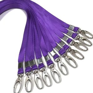 100 piezas de cordones Cordón negro para insignias de identificación Cordón de nylon Clip a granel Gancho giratorio para insignias de identificación barato