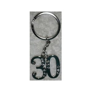 12 llavero de titular de llave con favores de confeti número 30 para el cumpleaños barato
