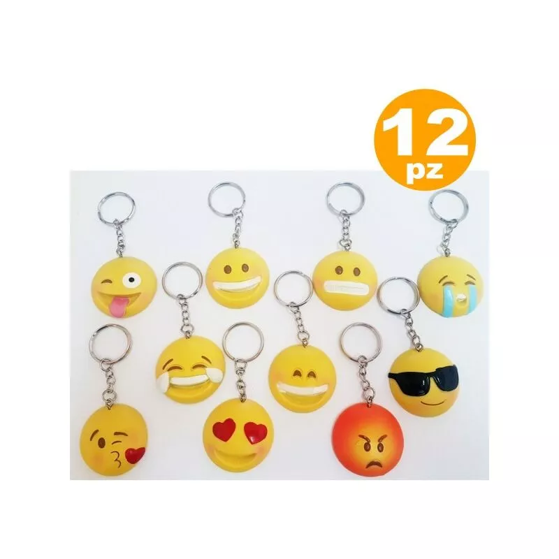 12 pcs favorita el llavero de cumpleaños de la cerámica de emoticon de emoticón de 12 años 18 años barato