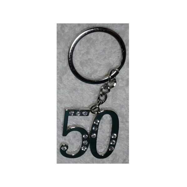 12 Soportes De Claves Titulares De Clave Con Favores De Confeti Número 50 Para El Cumpleaños Barato