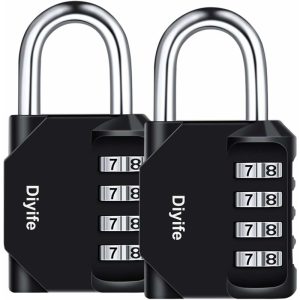 2 piezas] Candado de combinación de 4 dígitos
