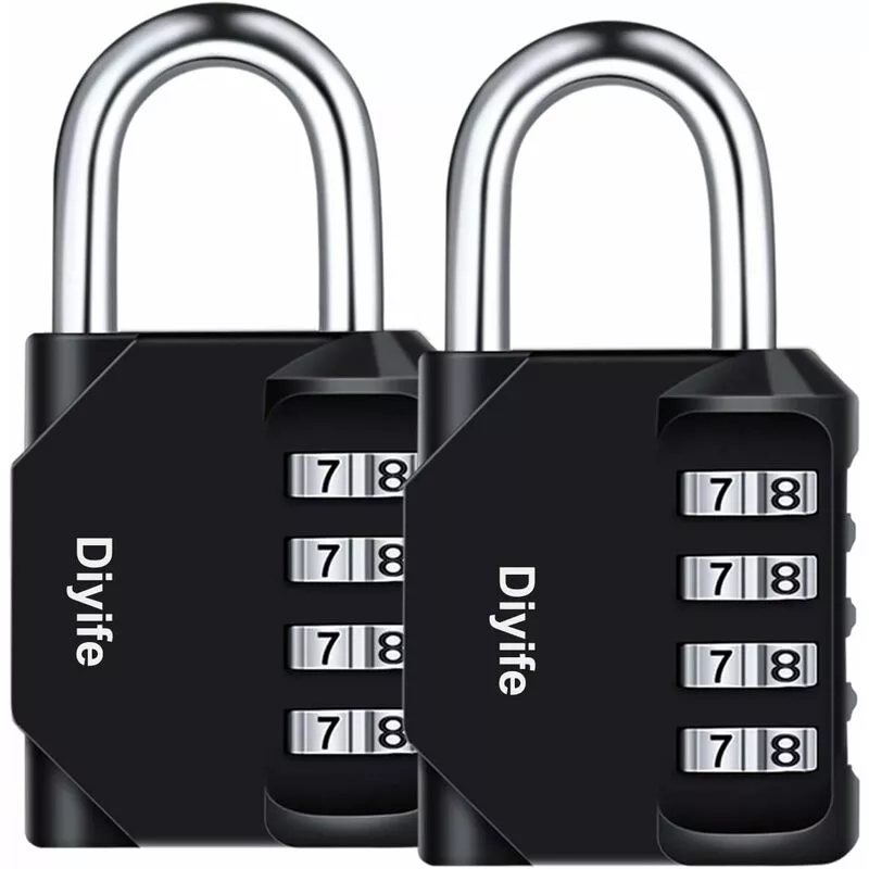 2 piezas] Candado de combinación de 4 dígitos