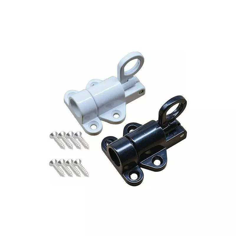 2 uds. Pestillos de resorte de seguridad Cerradura de puerta de aluminio Cerradura de ventana Cerradura de perno automático con tornillos para barato