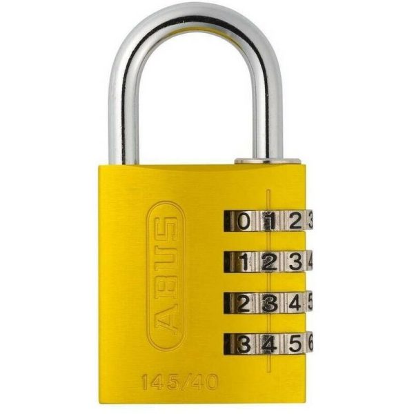 495359 - Candado aluminio combinacion 40mm 4 dígitos amarillo blister - Abus barato