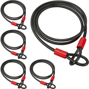 5 x Candado de cable para bicicletas y maletas