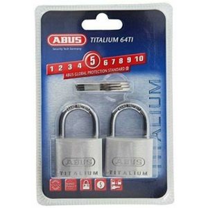 563782 - Par candados Titalium 40mm en llaves iguales blister 64TI/40 twins - Abus barato