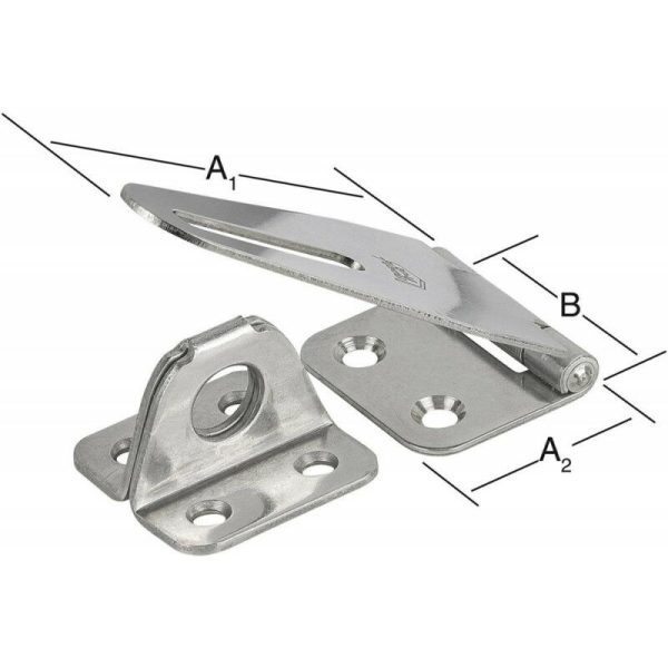 80x37 mm de seguridad Moraillon acero inoxidable. acero inoxidable barato