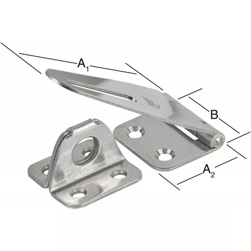 80x37 mm de seguridad Moraillon acero inoxidable. acero inoxidable barato
