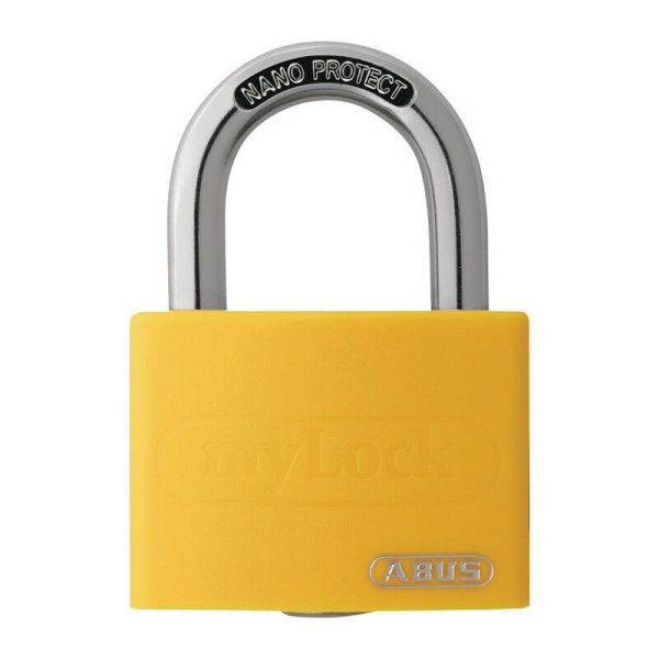 Abus - Candado cilíndrico T65AL / 40 amarillo Lock-Tag Ancho del cuerpo de la cerradura 43 mm aluminio con diferentes llaves barato