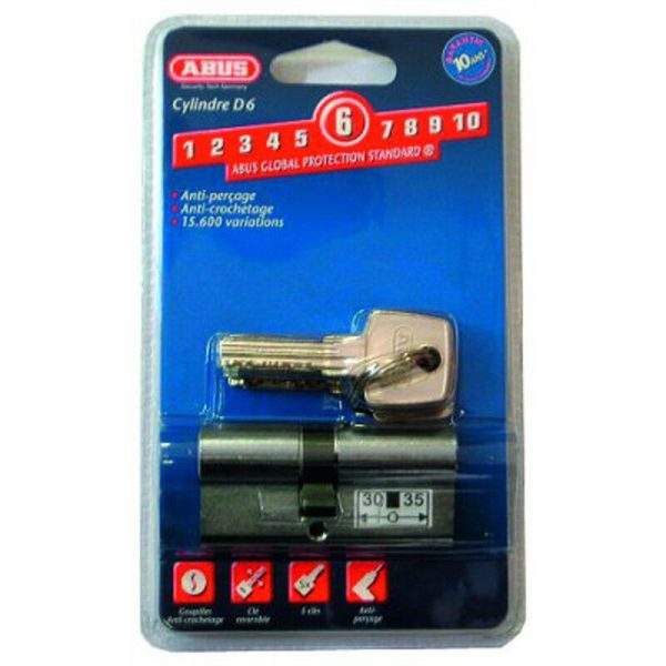 Abus - Eurocilindro Europeo p untos niquel 5 k y t blister D6PS n 30/40 b barato