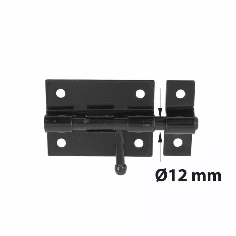 Afbat - Cerradura con caja de palanca + cerradero ø 12 mm acero pintado negro barato