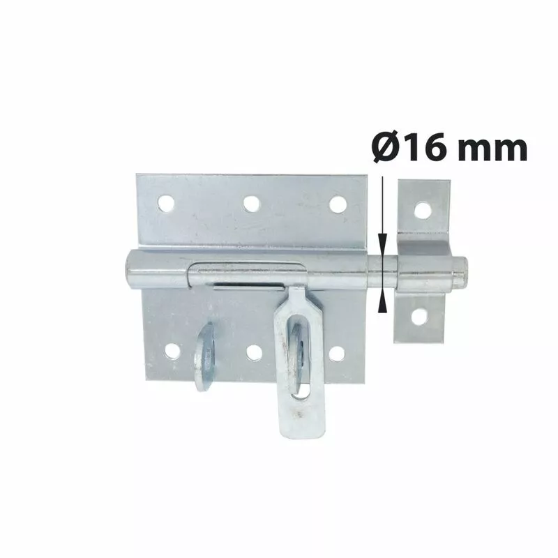 Afbat - Cerradura con palanca cerradura puerta candado + cerradero acero cincado gris barato