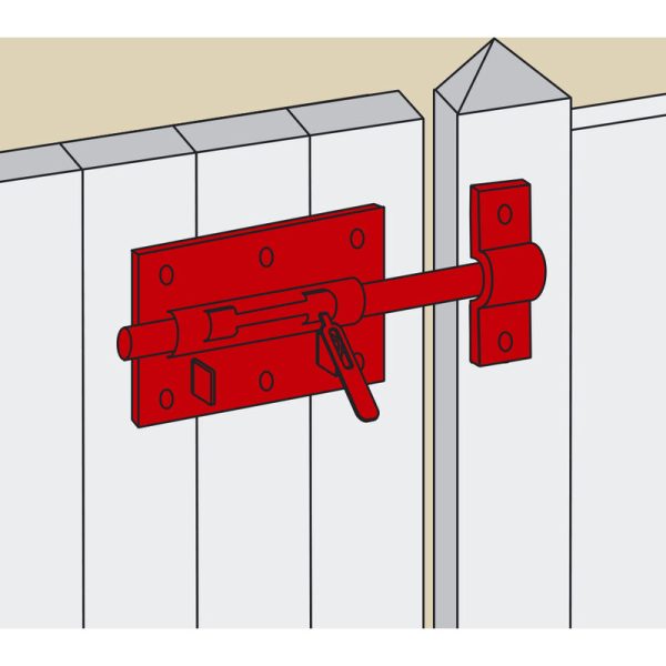 Afbat - Cerradura Con Palanca Cerradura Puerta Candado + Cerradero Acero Cincado Gris Barato
