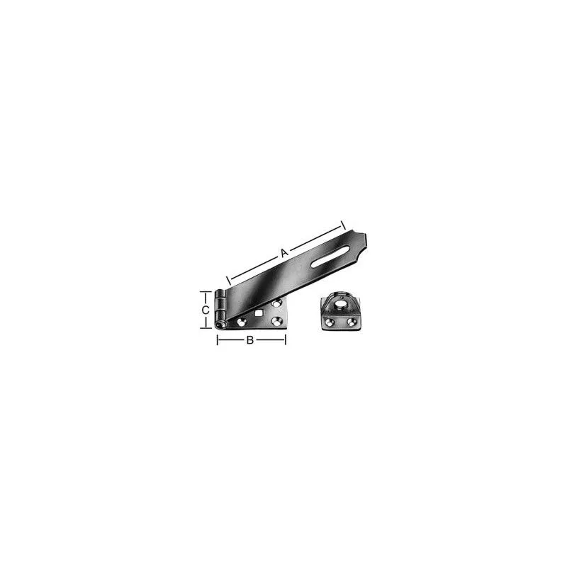 Aldabilla puerta cadenas con Ojete 100x45 mm Acero inoxidable (por 5) barato