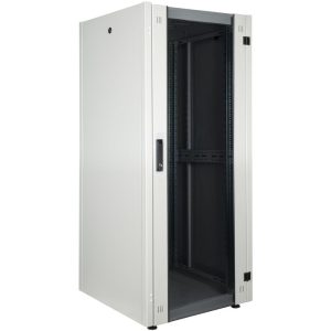 Armario EcoRack 32U 19" blanco de pie con puerta de cristal 600 x 600 x 1536 mm - Cablemarkt barato