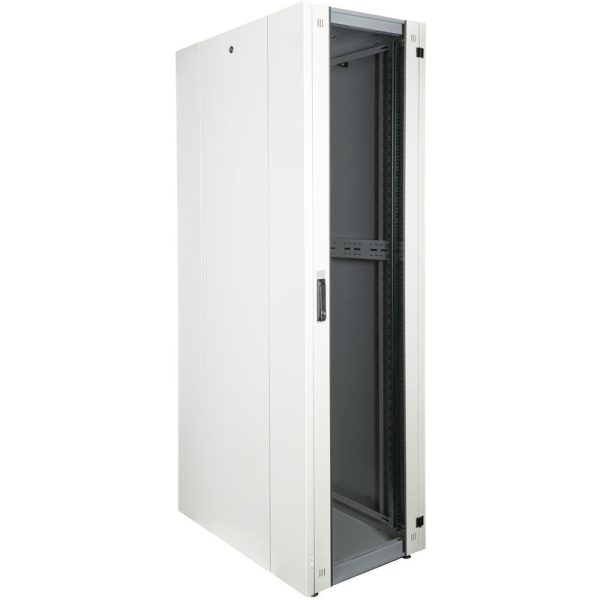 Armario EcoRack 47U 19" blanco de pie con puerta de cristal 600 x 1000 x 2202 mm - Cablemarkt barato