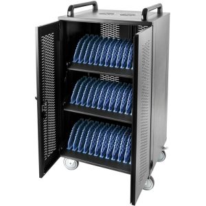 Armario de carga y transporte color negro para 36 ordenadores portátiles con 40 schuko - Cablemarkt barato