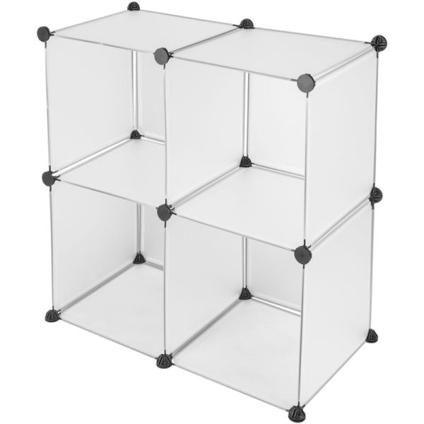 Armario organizador modular de 4 compartimentos de almacenaje - Prixprime barato