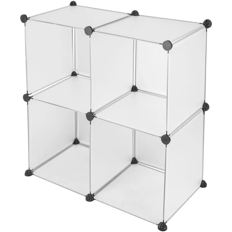Armario organizador modular de 4 compartimentos de almacenaje - Prixprime barato