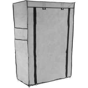 Armario ropero portátil multiusos de tela 5 baldas gris - Prixprime barato