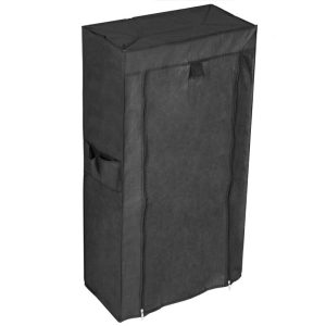 Armario ropero portátil multiusos de tela 7 baldas negro - Prixprime barato