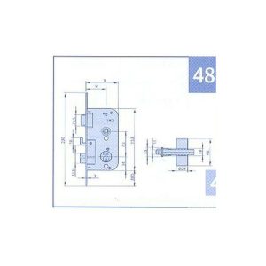 Azbe - cerradura embutir 48-80 fl barato