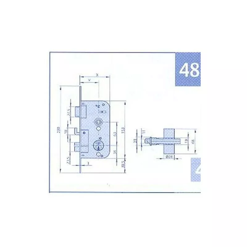 Azbe - cerradura embutir 48-80 fl barato