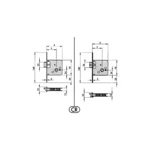 Azbe - cerradura embutir 650-90 hl barato