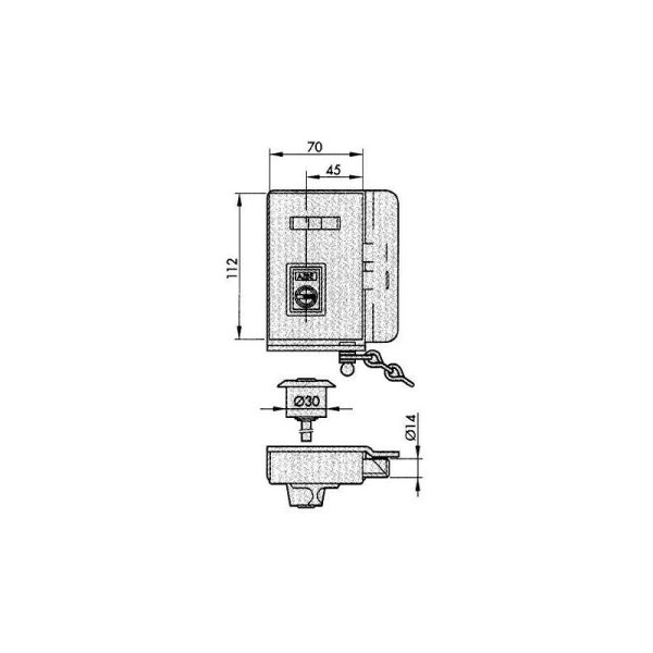 Azbe - cerradura seguridad 10CF YL6 hn derecha barato