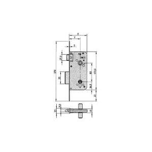 Azbe - cerradura seguridad 8800/80 bc YL6 70 M3 5 llaves barato
