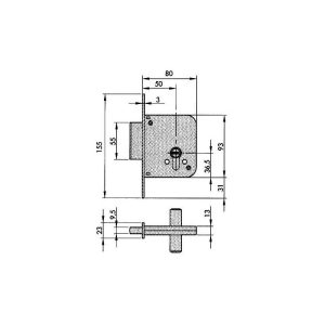 Azbe - cerradura seguridad 8801 HS-6 5LL. M3 barato