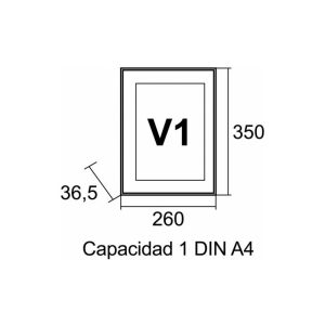BTV - tablon anuncios diseño V1 negro barato