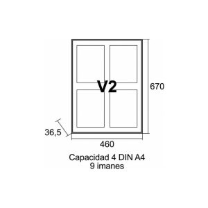 BTV - tablon anuncios diseño V2 negro barato