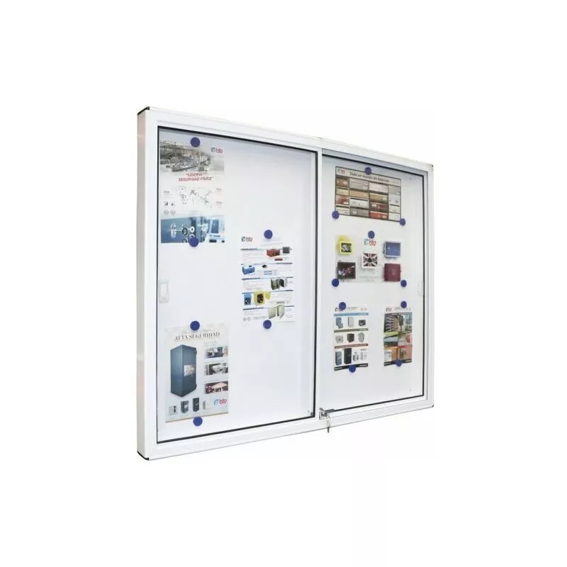 BTV - vitrina anuncios aluminio pint blanco 1000X1500 barato