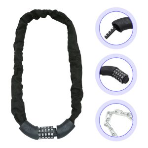 Bloqueo de bicicleta Locos de bicicleta Numérica Caderas de acero Numérica Cadenas de cadena de 120 cm - Schwarz - Hengda barato