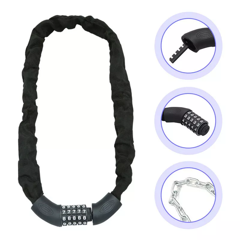 Bloqueo de bicicleta Locos de bicicleta Numérica Caderas de acero Numérica Cadenas de cadena de 120 cm - Schwarz - Hengda barato