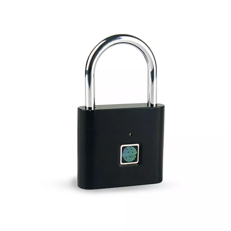 Bloqueo de huellas dactilares inteligente Candado de huellas dactilares recargable por usb Desbloqueo rápido Metal de aleación de zinc barato