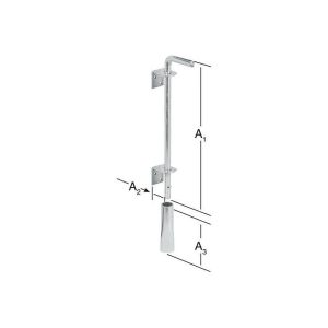 Bloqueo de piso 400x65x150 con tubo y 2 ángulos barato