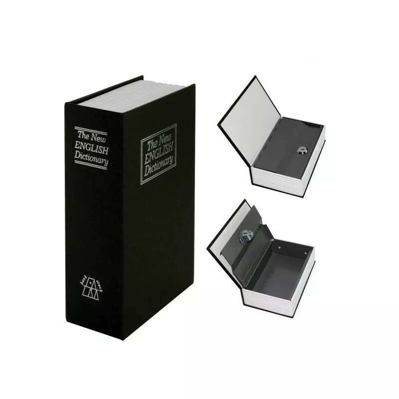 Box de seguridad Puerto Valor Libro Monedas de llave de llave de metal 240x155x55 mm barato