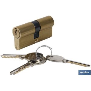 Bricolajeonlinees - Cilindro 30/40 Llaves Iguales- Leva Larga- Latón (aaa) barato