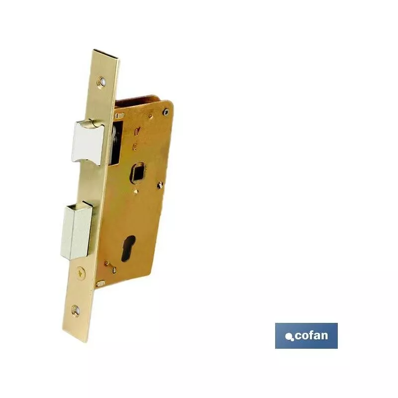 Bricolajeonlinees - cerradura de embutir + cerradero D47 E50 de latón (puertas de madera) barato