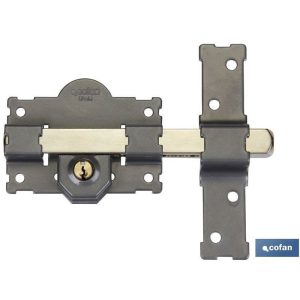 Bricolajeonlinees - cerrojo llave/llave pintado gris L/105 - 70 mm barato
