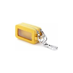 CHAM - Llavero con cremallera de cuero hecho a mano RMYNM (Amarillo) barato