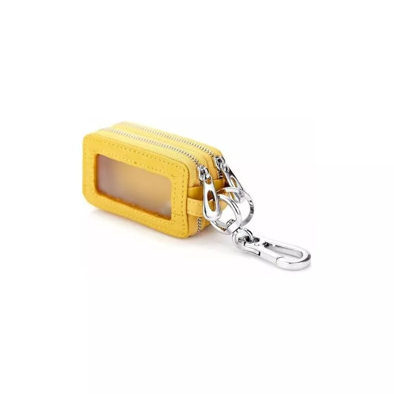 CHAM - Llavero con cremallera de cuero hecho a mano RMYNM (Amarillo) barato