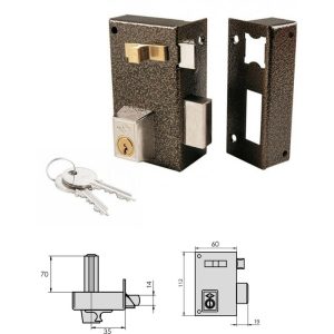 CVL - Cerradura 756a / 60 / hierro esmaltado derecha cilindro 70 mm. barato