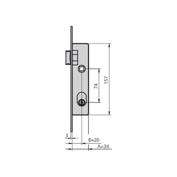 CVL - Cerradura embutir acero inox 1964T/6 barato