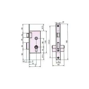 CVL - cerradura embutir madera 1960 2 70 barato