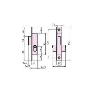 CVL - cerradura puerta metalica 1963A 0 barato